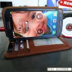 Genuine Leather Book Case Wallet For Samsung Galaxy S3 on Luulla