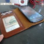 Genuine Leather Book Case Wallet For Samsung Galaxy S3 on Luulla